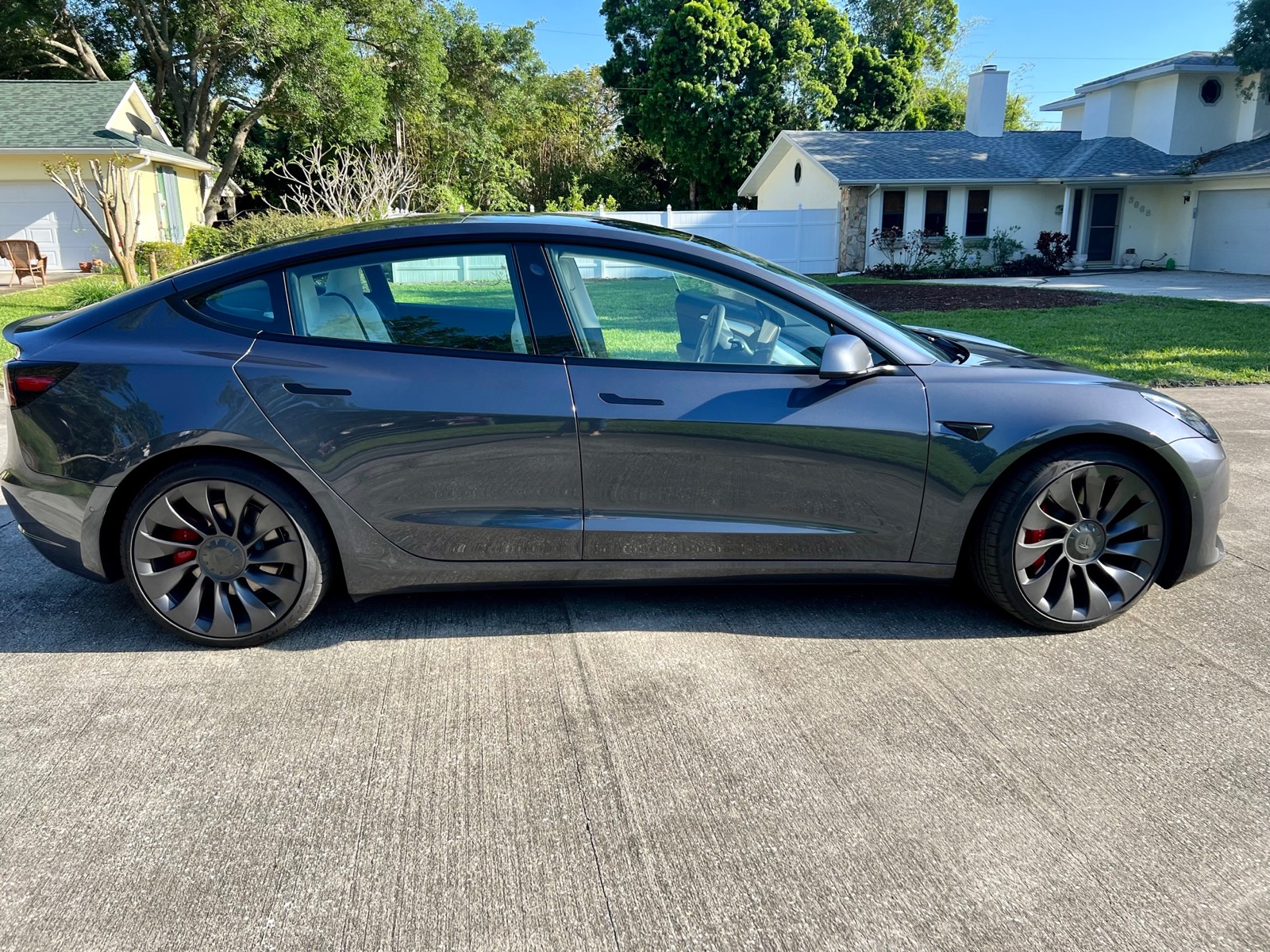 Tesla model 3 performance deals 2021 midnight silver metallic