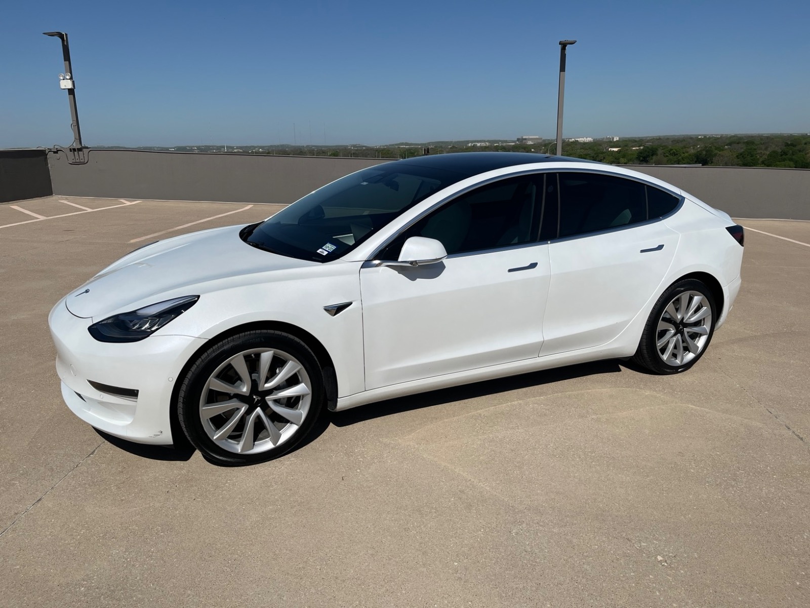 2020 white deals tesla model 3