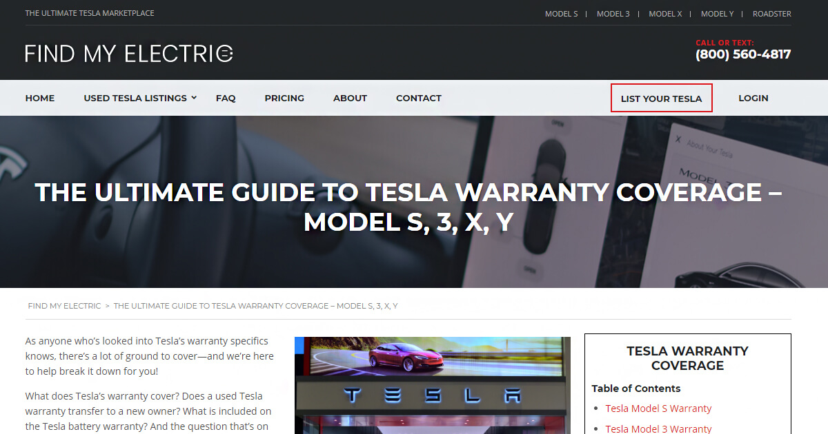 Buy Tesla Warranty