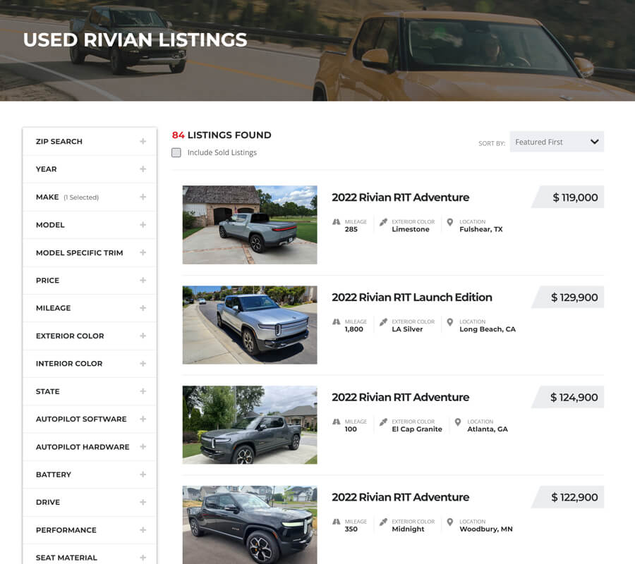 Sell My Rivian Online