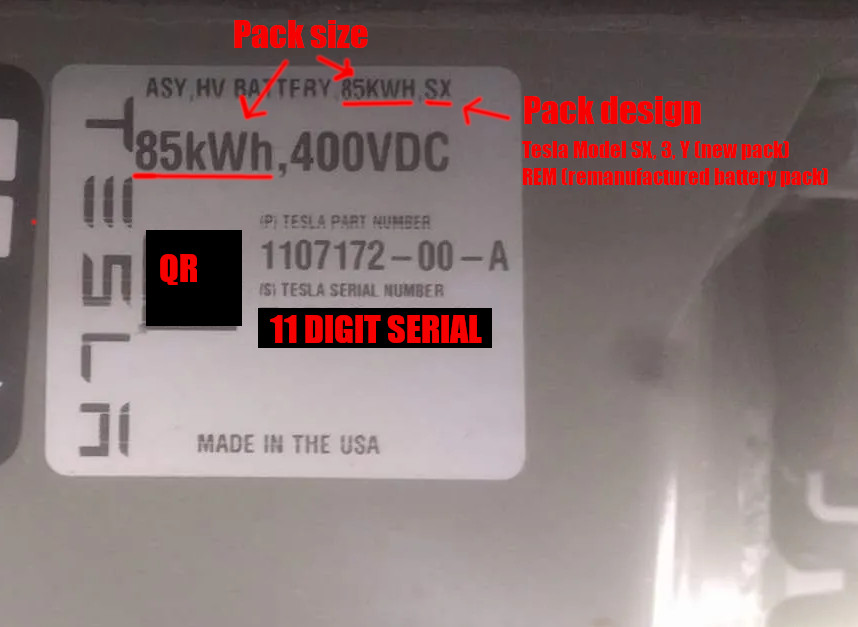 Model x long store range battery size